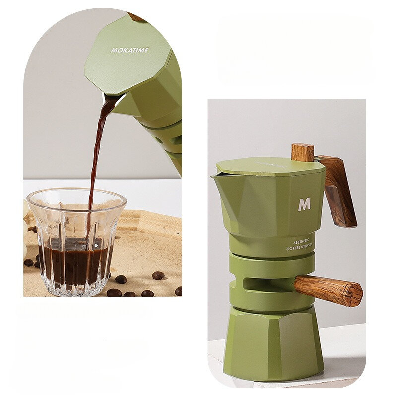 Moka Pot Italian Espresso Pot Dual Valve Stovetop Espresso