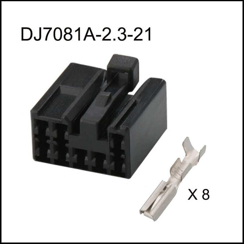 100Set DJ7081A-2.3-11/21 automotive Waterproof male female wire connector terminal plug 8 pin socket