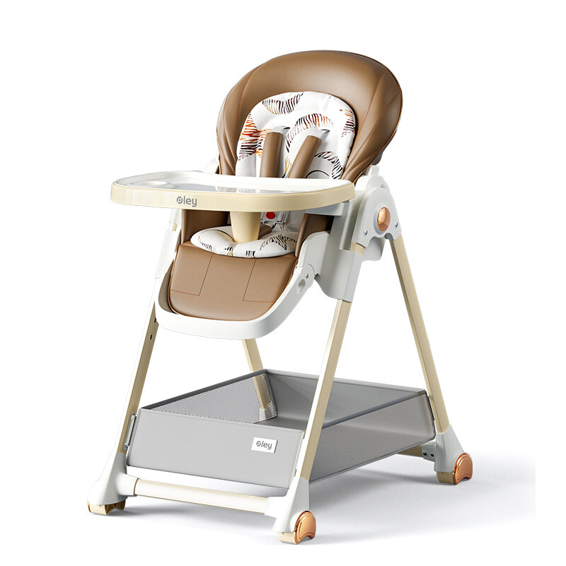 Multifunctional Foldable Baby High Chair Adjustable Height Feeding Chair Can Sit Can Lie Toddle Play Chair