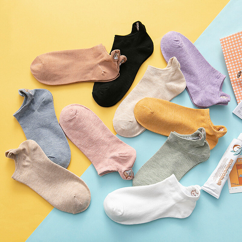 Socks female shallow mouth spring and summer lovely Japanese low-top cotton short tube Korean version of boat socks lady ins