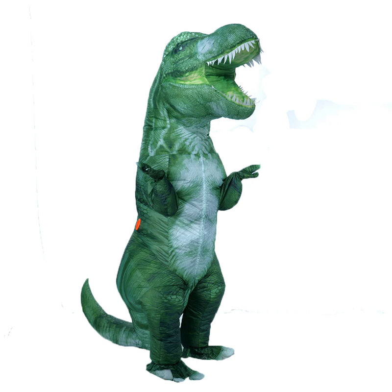 Vestuário inflável de dinossauro para adultos e crianças, Trajes T Rex, Cosplay de festa quente, mascote, desenhos animados, anime, Halloween, novo