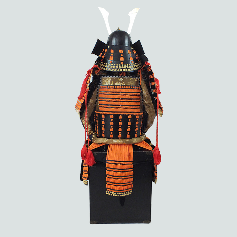 Japoński samuraj zbroja starożytni generałowie szermierz Miyamoto Musashi kostium japonia wojownik zbroja hełm poręczny