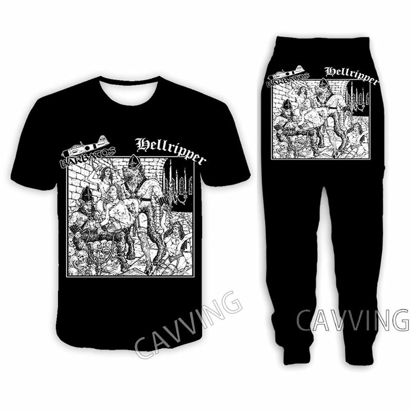 Hellripper Band  3D Print Casual T-shirt + Pants Jogging Pants Trousers Suit Clothes Women/ Men's  Sets Suit Clothes