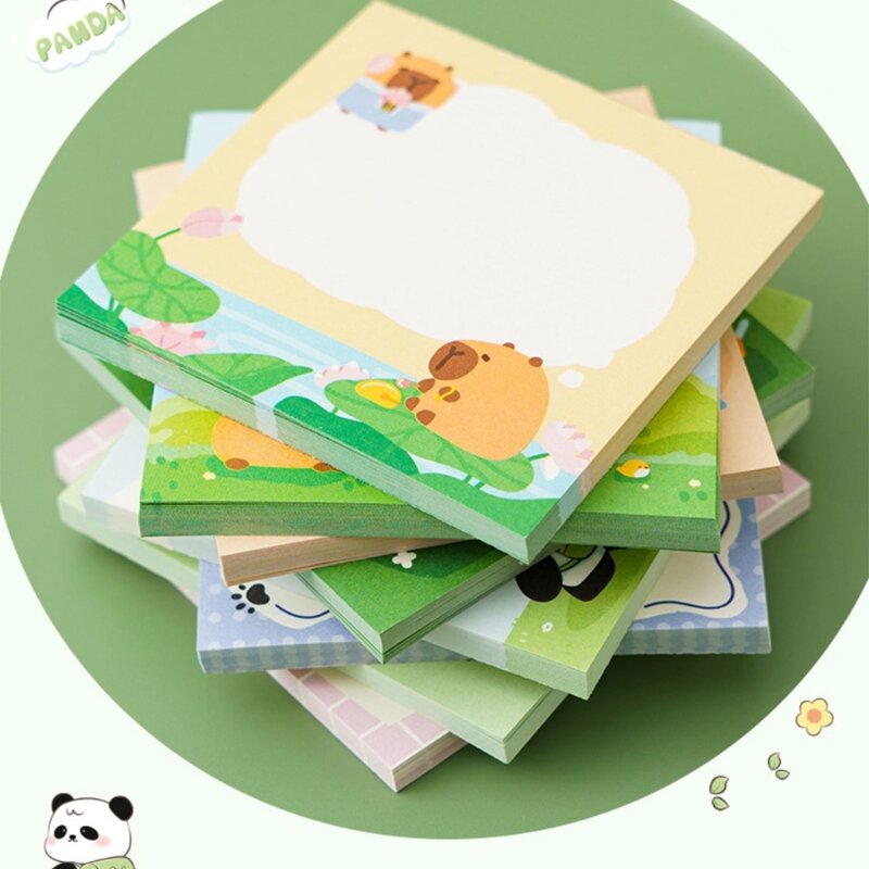 5 stks Cartoon Panda Sticky Note Leuke Sticky Memo Pad voor Kantoorpersoneel Dropship