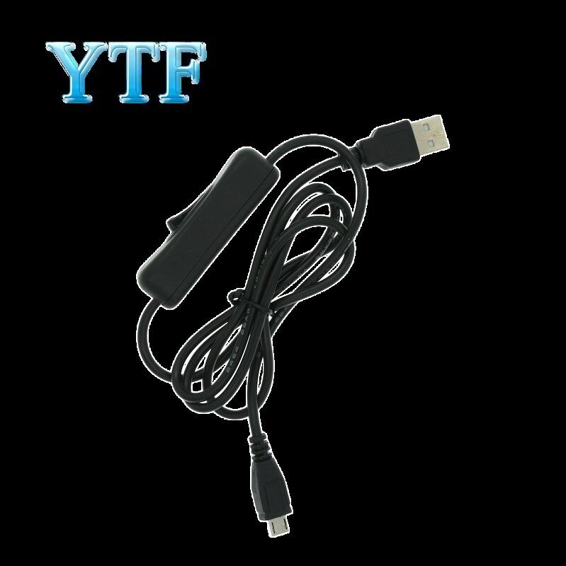 USB Cable With ON/OFF micro Switch Toggle Power For Raspberry Pi 2 3  Zero Black And White
