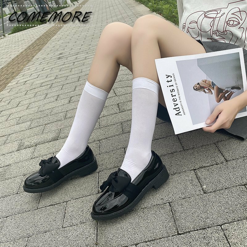 British Style Leather Shoes for Spring 2024 New Flat Women's Shoes Black Bow Shoes Loafers Female Casual Footwear Round Head PU