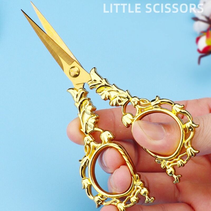 Retro Multifuncional Mini Pointed Scissors, aço inoxidável, Costura Craft Tool, Papelaria, Casa