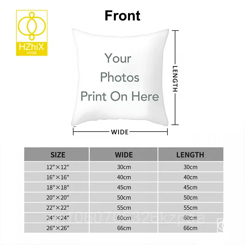 Custom Cushion Cover with Your Children Couples Parents Landscape 3D Printing of Photos Personalized Pillow Case for Sofa Bed