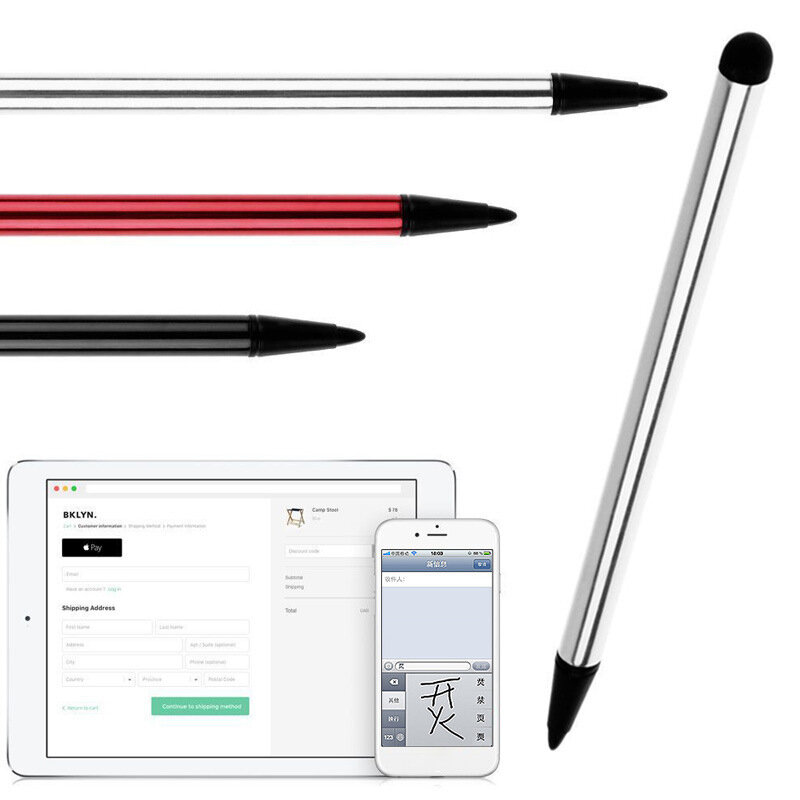 Pena Stylus menulis 2 in 1 Universal, kualitas tinggi untuk penggantian ponsel layar sentuh Tablet Laptop