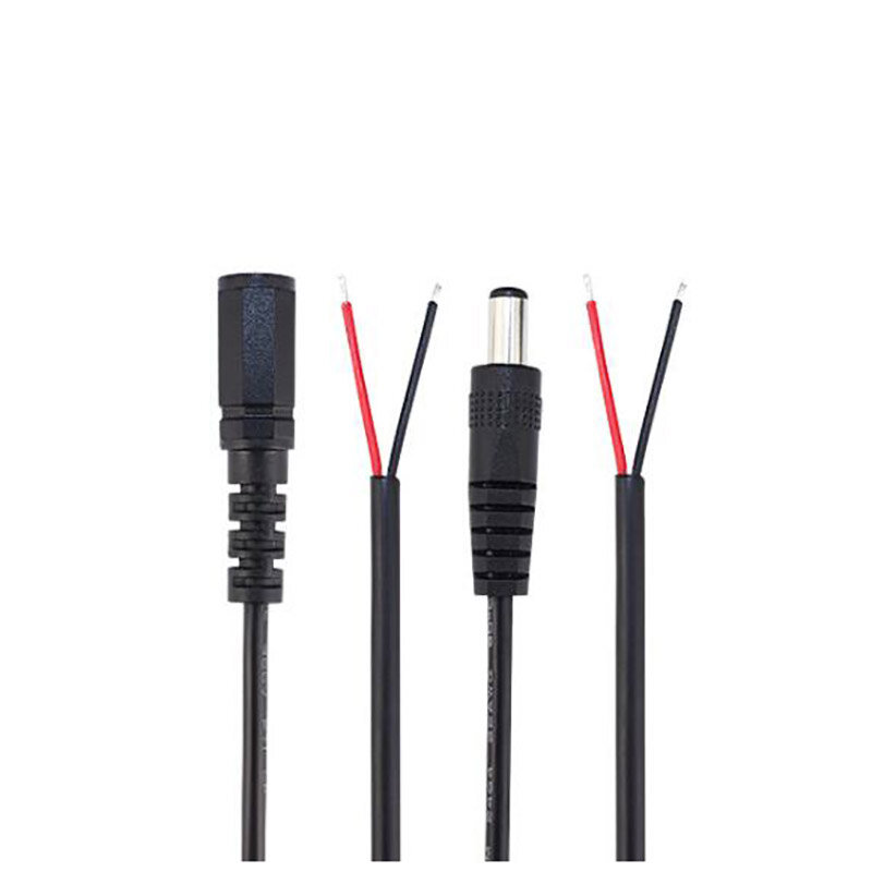 Câble d'extension pour bande lumineuse LED CCTV, connecteur mâle et femelle, câble adaptateur, alimentation, 22AWG, DC 12V, 3A, 5.5x2.1mm