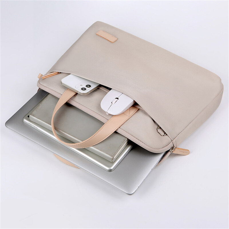 กระเป๋าแล็ปท็อปน้ำหนักเบา13.3 15.6 14นิ้วกันกระแทกสำหรับ MacBook Air Pro 13 16นิ้วกระเป๋าสะพายไหล่กระเป๋าเอกสาร