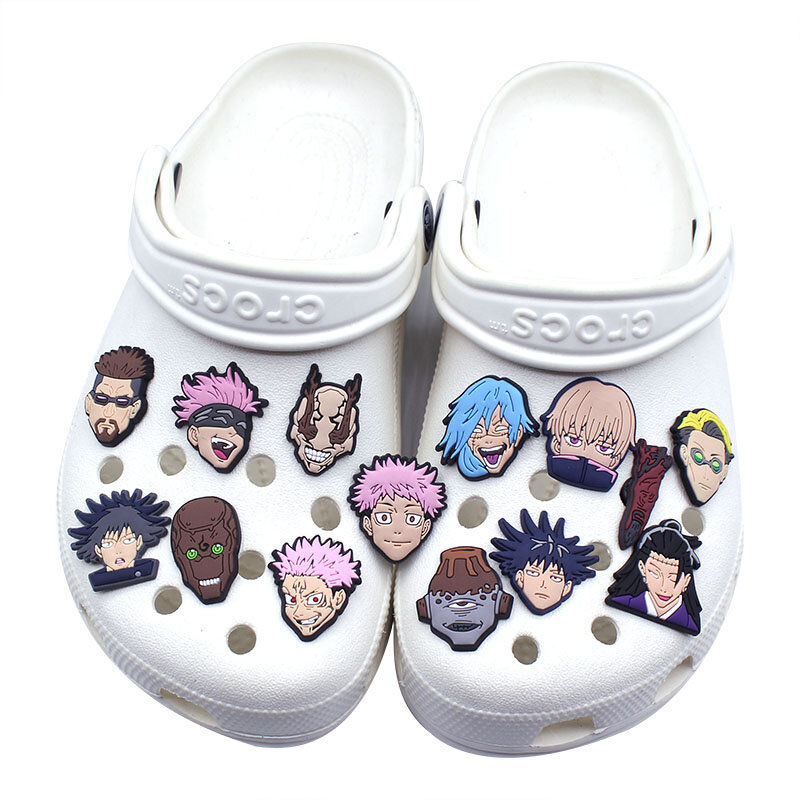 1 pz Cartoon Anime Shoe Charms Jujutsu Kaisen giappone accessori per scarpe fai da te Fit zoccoli sandali PVC Kids Party X-mas Gift