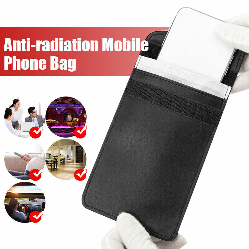 Faraday-Bolsa de blindaje de bloqueo de señal RFID, bloqueador de billetera para teléfono móvil, bolsa de almacenamiento de protección contra radiación, privacidad