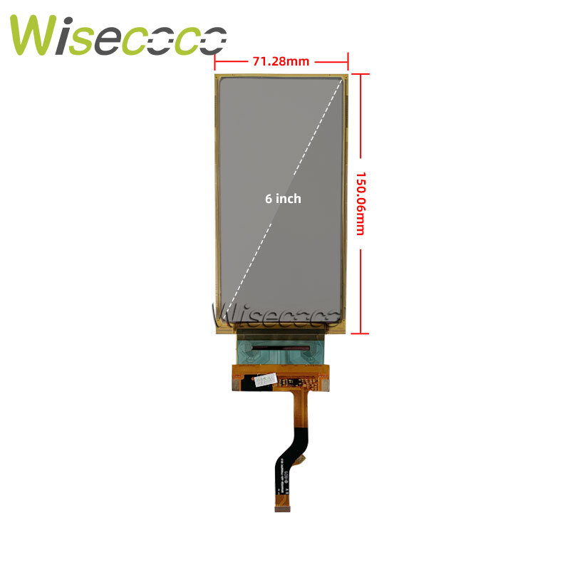Wisecoco-Display OLED flexível, tela rolável dobrável, framboesa Pi 4, placa de driver AMOLED, MIPI, 700nits, 6 ", 2880x1440