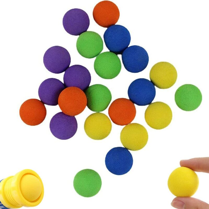 Refill Balls Round Refill Mixed Color Balls for Air Toy Gun Soft Foam Balls Refill Pack Blasters & Replacement Bullet Balls Gift