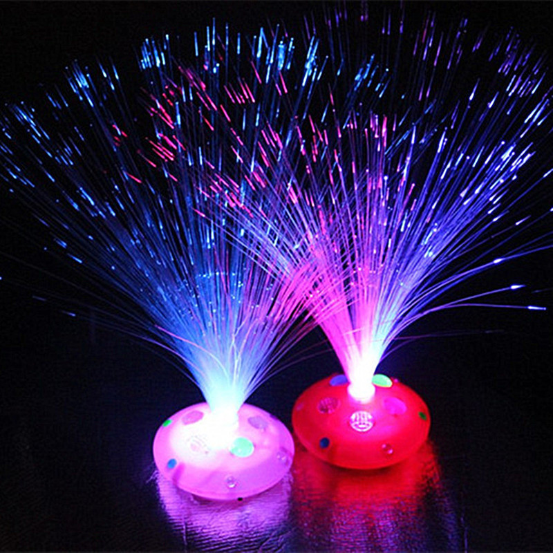 Lampe LED en Fiber optique, 1/2/4 pièces, luminaire décoratif de noël, mariage, brille dans la nuit, jouets pour enfants, veilleuse colorée