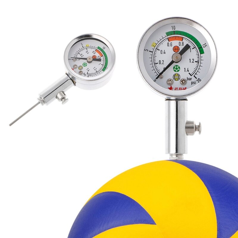 Soccer Ball Pressure Gauge Air Watch Football Volleyball Basketball Barometers Y1QE