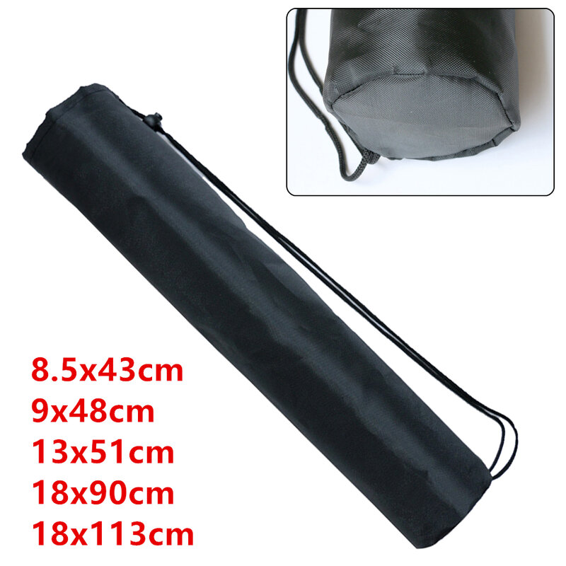 Bolso de mano con trípode duradero, 210D tela de poliéster, 43-113cm, cordón negro, plegable, soporte de luz, paraguas