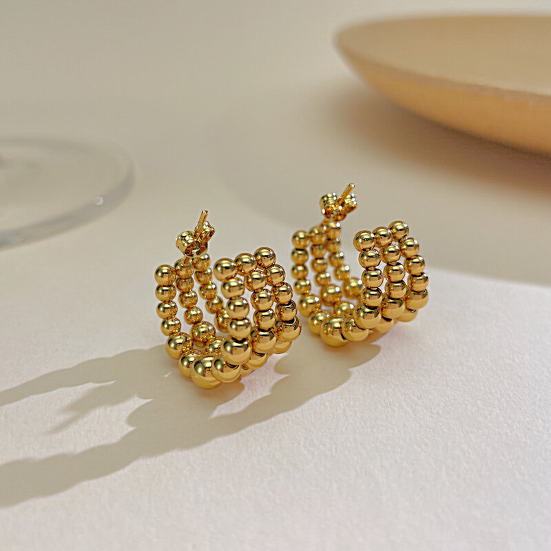 DARHSEN New Arrival oświadczenie kolczyki sztyfty dla kobiet moda biżuteria damska złoty kolor ze stali nierdzewnej prezent na przyjęcie
