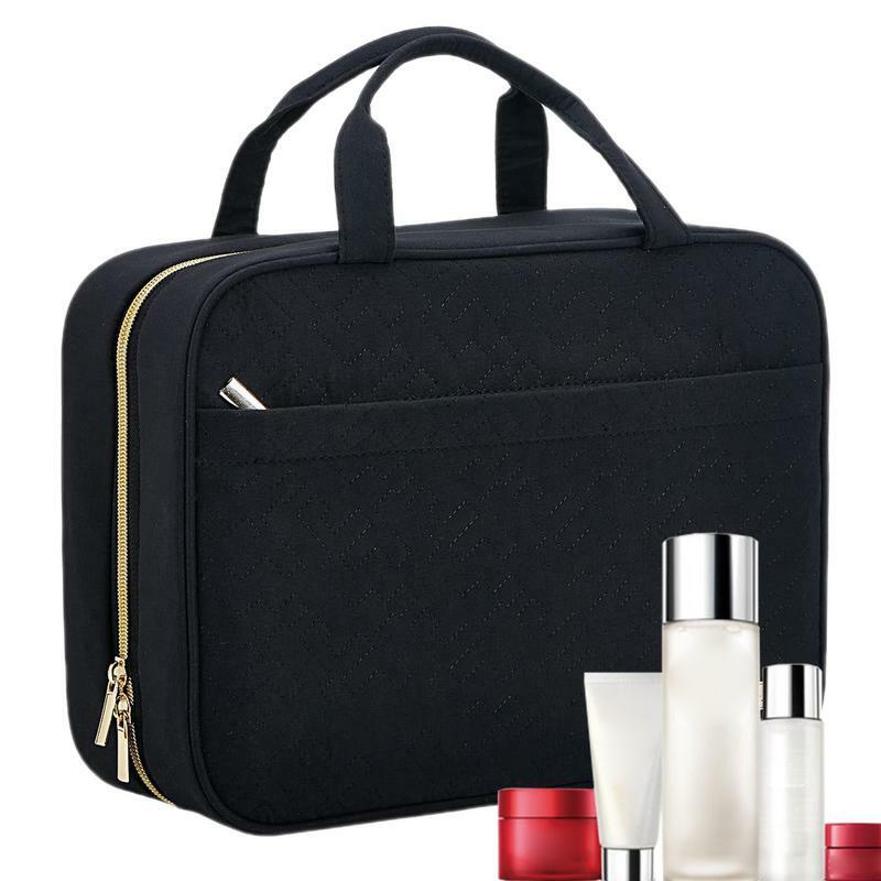 Makeup Bag Hangable Travel Cosmetic Organizer Skincare Organizer Portable Cosmetic Storage Organizer Case For Gym Showers