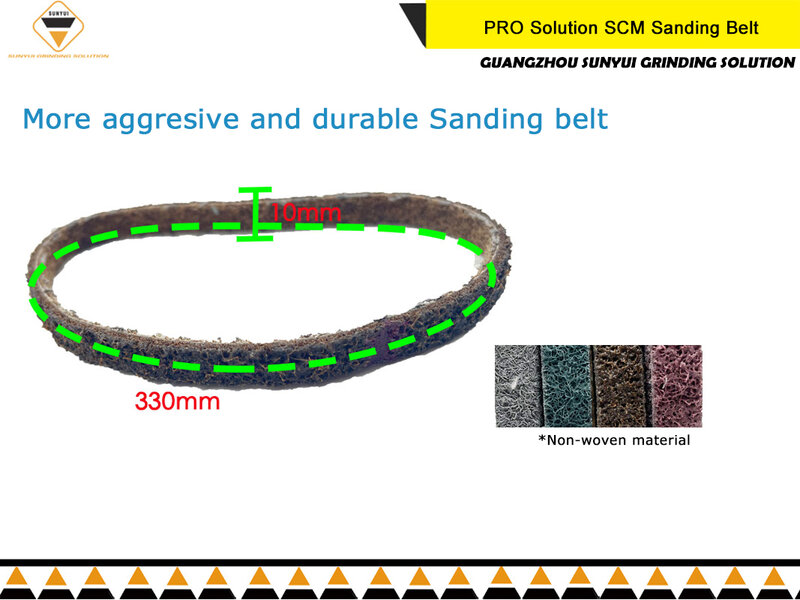 20 pcs 10x330 Non-woven Nylon Abrasive Sanding Belt Coarse to Fine for Stainless Steel Metal Striping Deburring Remove Welding