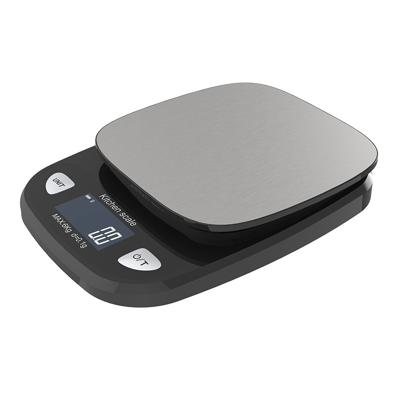 Báscula Digital LCD de acero inoxidable para cocina, balanza electrónica de 12kg y 1g con USB, 6kg/0,1g, herramientas para medir el peso