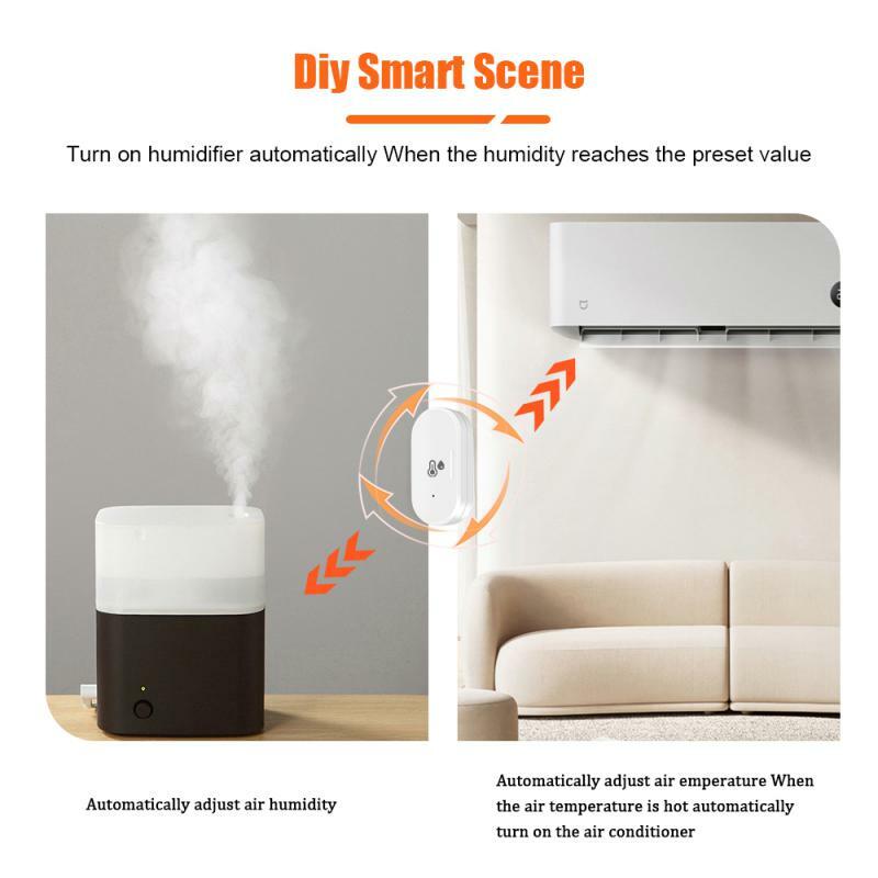 Tenky Tuya ZigBee Sensor de temperatura e umidade, Termômetro conectado Home inteligente, Google Home Assistant, Voice Control, Smart Life