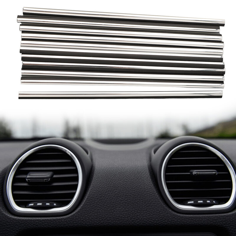10 шт., декоративные полосы для вентиляционного отверстия кондиционера автомобиля, 20 см