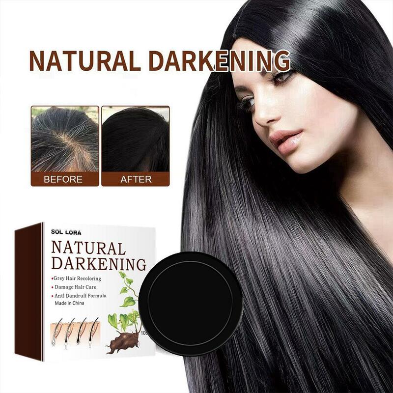 Polygonum Hair Darkening Shampoo Bar, Hair Cleaning Shampoo, Cabelo Natural, Fortalecer Nutrir as Raízes do Cabelo, Handmade