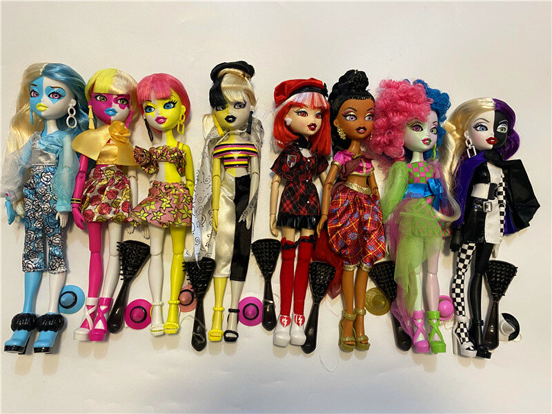 Muñecas Bratzillaz originales para niñas, pelo de moda, piel mixta, 11 articulaciones, el mejor regalo
