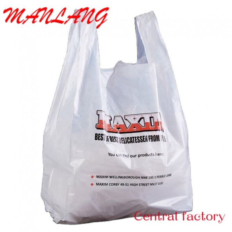 Custom  Transparent Laminated T-shirt Shopping Plastic Bags Supplier