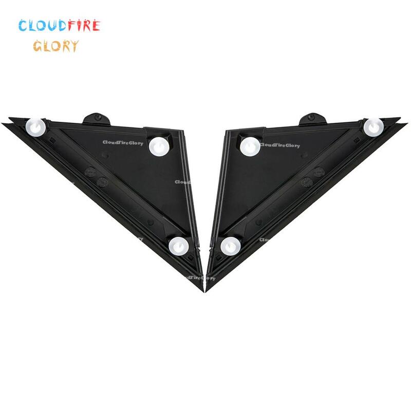 CloudFireGlory 1SH17KX7AA 1SH16KX7AA 1Pcs Left Or Right Side View Miror Triangle Plate Trim Plastic Black For FIAT 500 2012-2019