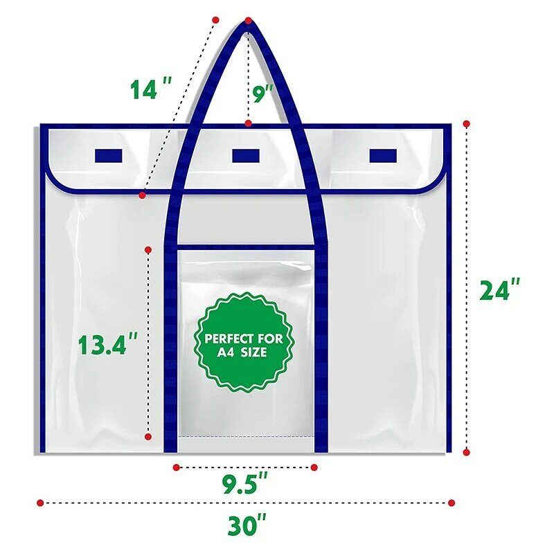 2x große Bulletin Board Poster Aufbewahrung tasche Lehrmaterial Kunst Portfolio Container für Klassen zimmer Organisation