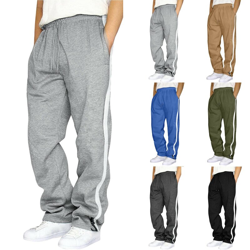 Pantalones informales de moda para hombre, ropa deportiva ajustada, chándales de gimnasio, pantalones de chándal de Hip Hop, nuevos