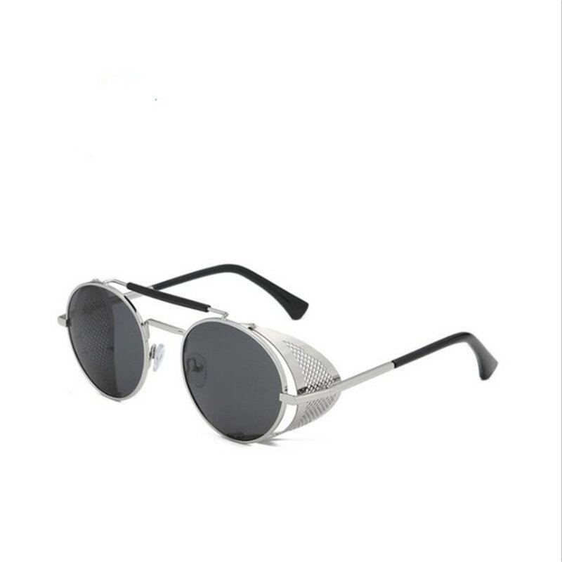 نظارة شمسية ريترو معدنية مستديرة للرجال والنساء ، أومنز جيدة ، الشيطان كراولي ، ديفيد إيلانت ، الدعائم تأثيري ، نظارات Steampunk