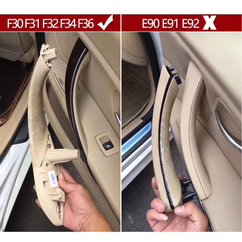 Manija de extracción de puerta Interior mejorada, reemplazo de embellecedor de Panel Interior para BMW Serie 3 4, M3, M4, F30, F80, F31, F32, F33, F34, F35, F36, F82