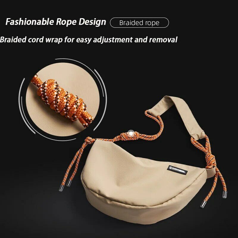 Cross Body Bag com borlas para homens e mulheres, ultraleve Hobo Sling Bag, borlas Lua, iPad Zipper, impermeável, Premium, 12,9"