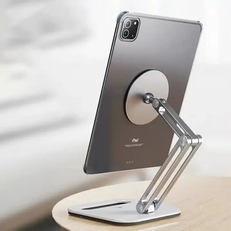 Soporte magnético plegable portátil de aleación de aluminio para tableta y teléfono móvil, soporte de escritorio para iPad Air Pro, Xiaomi Redmi, Huawei