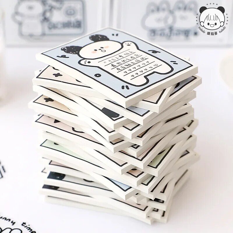 30 Pcs/Pack Cute Creative Cartoon Rabbit Sticky Notes DIY Scrapbooking Journal Student School Office Stationery Leave A Message