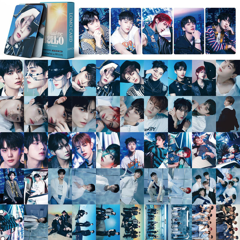 55pcs/set Kpop ZB1 1st Album YOUTH IN THE SHADE ZEROBASEONE New Album Lomo Cards Double Side Print Photo Cards