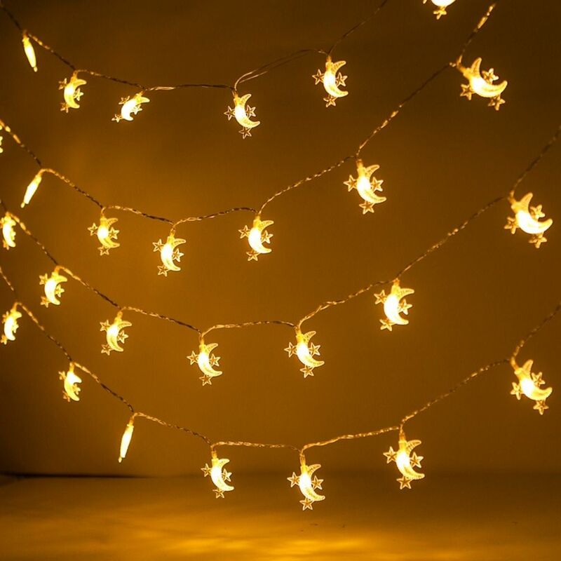 Guirxiété lumineuse pour fête musulmane, décoration du Ramadan, Eid Al Adha, 10LED, 1.5m