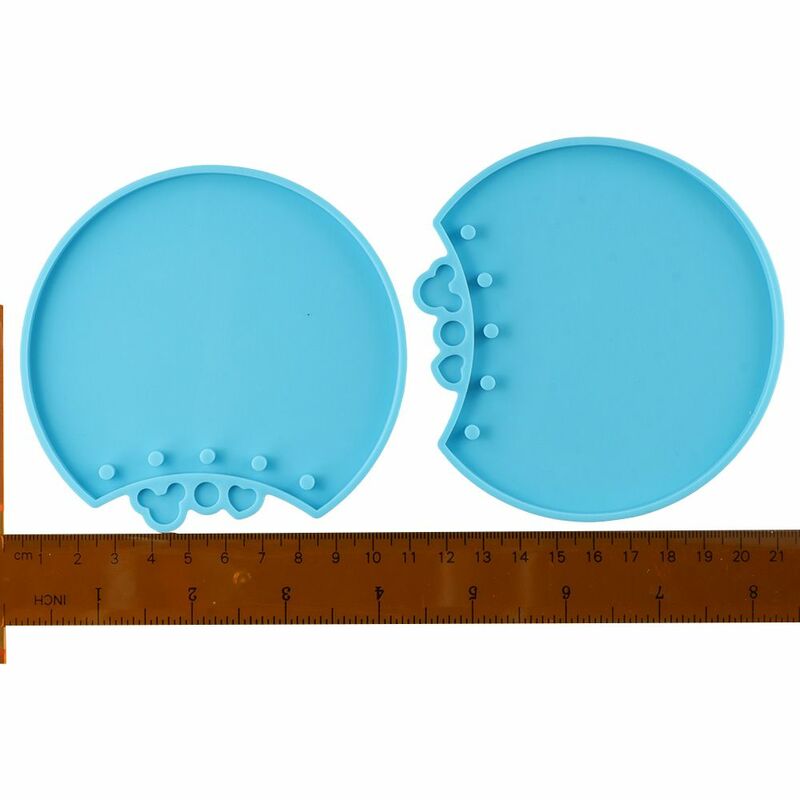 Moldes de resina epoxi azul para Cosplay, pinzas de silicona para el pelo, manualidades de resina, 2 piezas, 9,2x8,3 cm