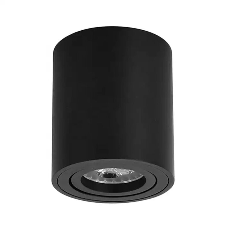 Круглый светильник GU10, лампа черного и белого цвета, Встраиваемая в потолок, фоторамка для потолка и шкафа, 1 шт.