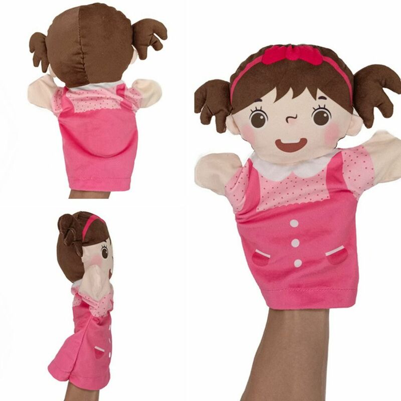 Parent-Child Children's Hand Puppet Cute Parents Plush Doll Toys Daughter Grandparents Children Plush Gloves Story Telling