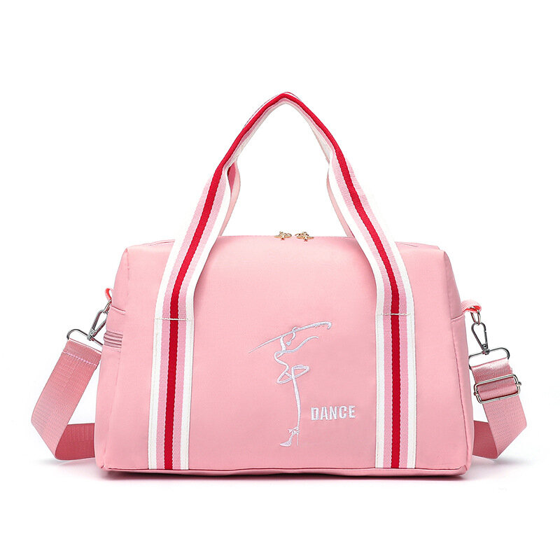 Girls Ballet Dance Bag Lightweight Ballerina Pink Children's Shoulder Bag for Princess Fashion Embroider Kids Crossbody Backpack