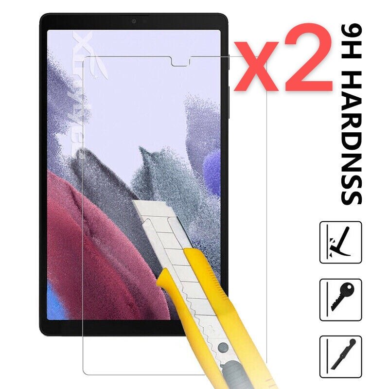 2 Buah Penutup Pelindung Layar Kaca Tempered Tablet untuk Layar Cakupan Penuh Samsung Galaxy Tab A7 Lite