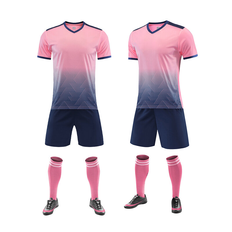Conjunto de calções e camisola de futebol respirável masculino, estampa, uniforme de treino, fitness, manga curta, verão, 2022