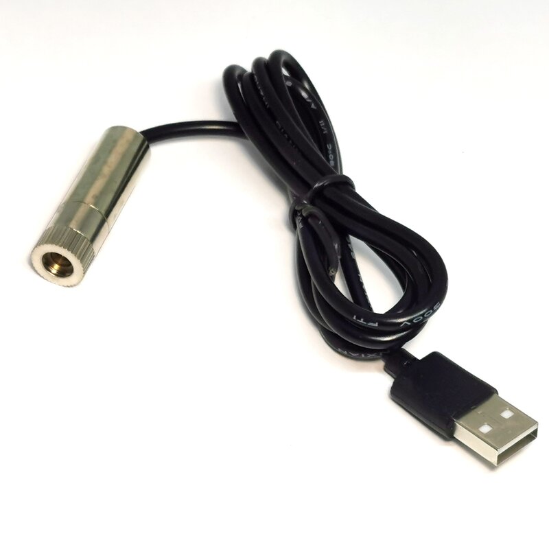 USB-Adapter 650nm 100mw rotes Laserdioden modul fokus sierbarer Punkt linien querstrahl 12*35mm