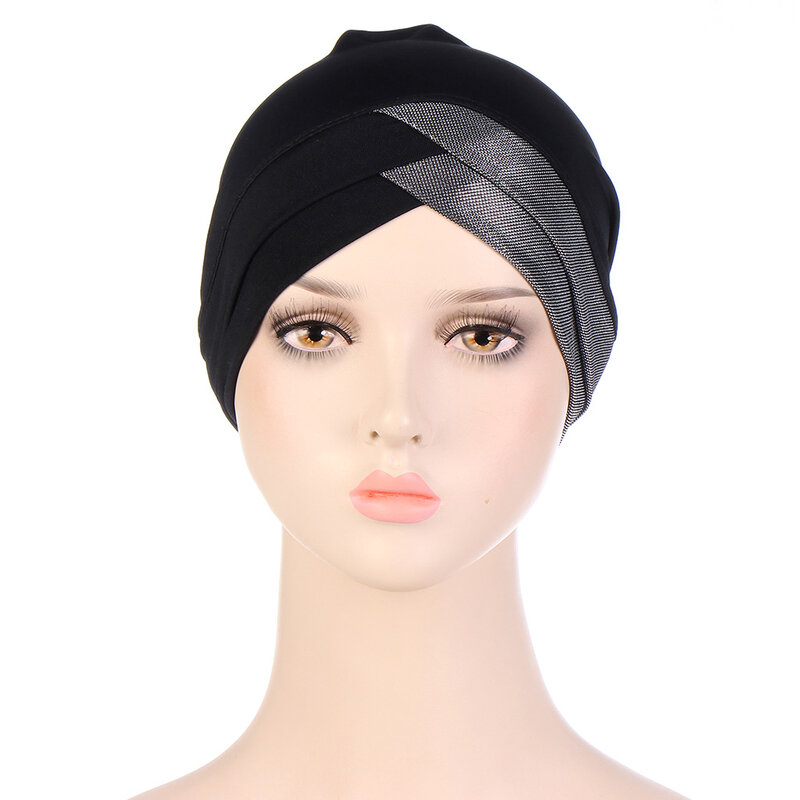 Forehead Cross Muslim Turbans For Women Hijab Caps Indian Hats Stretch Islamic Inner Hijab Cap Women Turban Caps Arab Wrap 2023