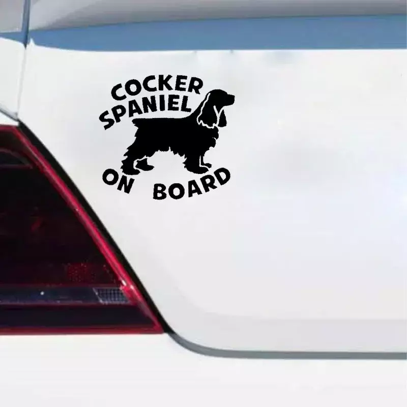 Car Sticker Car Accessories COCKER SPANIEL ON BOARD Dog Lovely Sticker Vinyl Decals 15CM*13.8CM